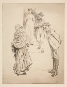 Scène de Figures, étude - Edwin Austin Abbey