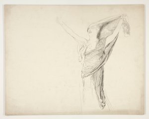 Figure en toge, croquis pour une pièce de Shakespeare non identifiée - Edwin Austin Abbey