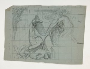 Étude de figure pour les Sept Péchés Capitaux, de La Quête du Saint Graal (une série de quinze peintures pour la Bibliothèque Publique de Boston, achevée en 1901) - Edwin Austin Abbey