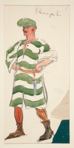 Poissonnier, croquis de costume pour Henry Irving - Edwin Austin Abbey