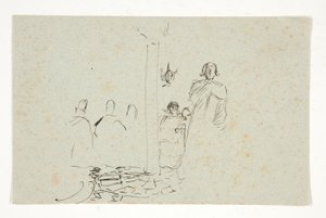 Galahad au château, étude pour La Quête du Saint Graal (série de quinze peintures pour la Bibliothèque publique de Boston, achevée en 1901)