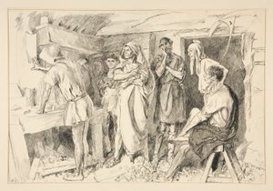 Dans le coing - Edwin Austin Abbey