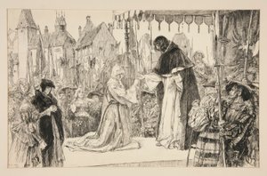 Isabella et le Duc - Acte V, Scène I, Mesure pour Mesure - Edwin Austin Abbey