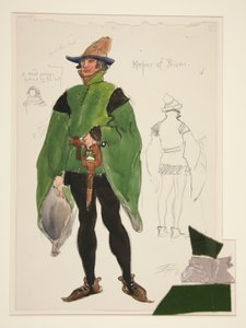 Gardien de prison, croquis de costume pour Henry Irving - Edwin Austin Abbey