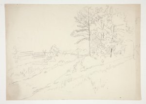 Paysage avec route traversante - Edwin Austin Abbey
