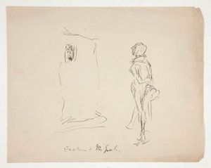 Esquisse préliminaire pour Les Joyeuses Commères de Windsor - Edwin Austin Abbey