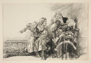 Proteus et le Duc, Acte III, Scène i, Les Deux Gentilshommes de Vérone - Edwin Austin Abbey