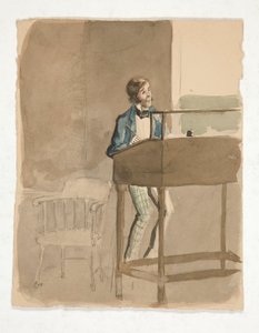 Esquisse pour Charles Dickens - Edwin Austin Abbey