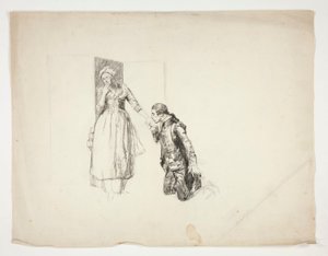 Esquisse pour Oliver Goldsmith - Edwin Austin Abbey