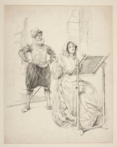 Croquis pour La Chanson du Narcisse - Edwin Austin Abbey