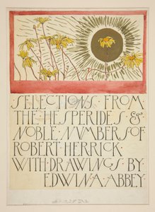 Esquisse pour une illustration de Sélections de la poésie de Robert Herrick (livre publié par Harper en 1882, précédemment publié dans Harper) - Edwin Austin Abbey