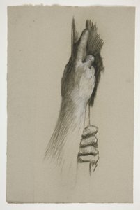 Croquis de deux mains grimpant à un poteau - Edwin Austin Abbey