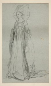 Étude pour Lady Anne, pour Richard III (?) - Edwin Austin Abbey