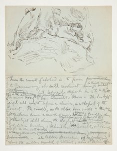 Étude pour La Quête du Saint Graal (série de quinze peintures pour la bibliothèque publique de Boston, achevée en 1901) : étude de draperie - Edwin Austin Abbey