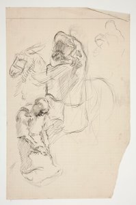 Étude pour La Quête du Saint Graal (série de quinze peintures pour la bibliothèque publique de Boston, achevée en 1901) - Edwin Austin Abbey