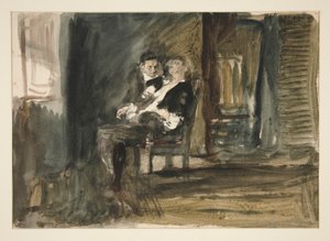 Étude pour La Lettre Écarlate - Edwin Austin Abbey