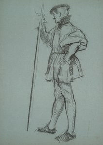 Étude pour Le Procès de la Reine Catherine - Edwin Austin Abbey