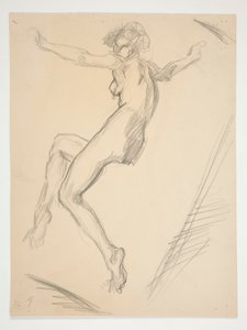 Étude pour la figure de 9h pour  - Edwin Austin Abbey
