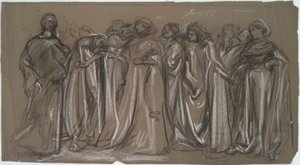Étude pour les vertus captives, étude de figure pour