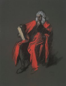Étude pour la figure du juge en chef Thomas McKean - Edwin Austin Abbey