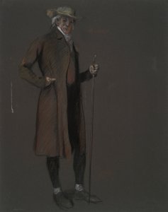 Étude pour la figure de John Bartram - Edwin Austin Abbey