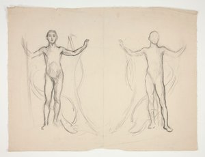 Étude de deux porteurs de flamme - Edwin Austin Abbey