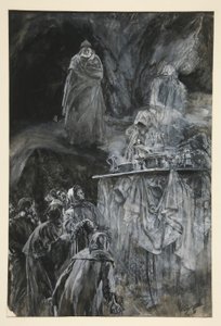 Le Banquet, illustration pour Acte III, Scène iii, La Tempête - Edwin Austin Abbey