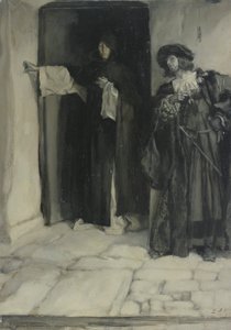 Le Duc et Frère Thomas, de Mesure pour Mesure, Acte I, Scène iii - Edwin Austin Abbey
