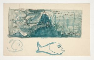Scène sous-marine - illustration non identifiée