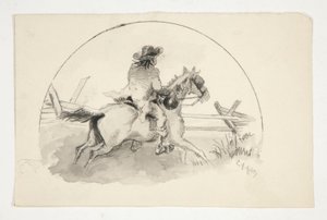 Illustration non identifiée [Homme à cheval] - Edwin Austin Abbey