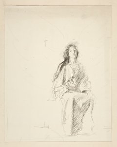 Femme assise, esquisse pour une pièce de Shakespeare non identifiée
