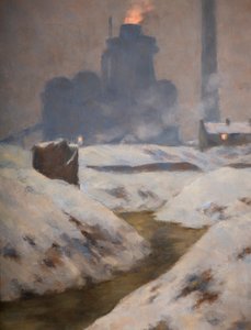 Fournaise et neige, paysage - Edwin Butler Bayliss