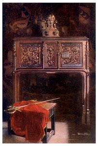 Dressoir en chêne sculpté Louis XII, 1910