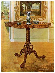 Table de galerie à bordure festonnée, École Chippendale, 1911-1912 - Edwin Foley