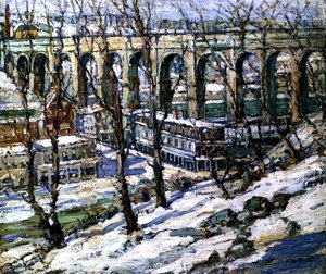 High Bridge sur la rivière Harlem, USA, vers 1907 - Edwin H. Gunn