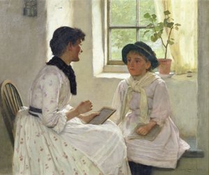 La leçon, 1889 - Edwin Harris