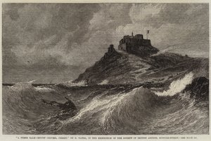 Une forte brise, Mont Orgueil, Jersey - Edwin Hayes