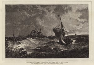 Pêche, chalutiers retournant au port, Great Yarmouth - Edwin Hayes