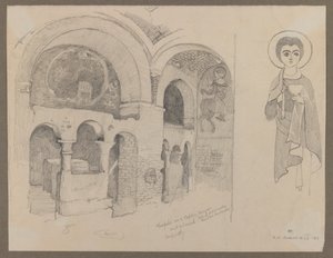 Monastère chrétien primitif (copte) à Esna, 1er mars 1887