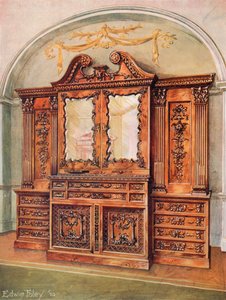 Bibliothèque en acajou sculpté fermée - Style de Chippendale - Influence française - Edwin John Foley
