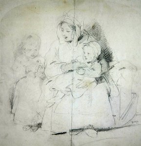 Une mère avec deux enfants - Edwin Landseer