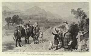 Sa Majesté la Reine, la Princesse Royale et le Prince de Galles à Loch Laggan, Écosse - Edwin Landseer