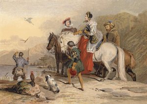 La partie de fauconnerie - Edwin Landseer