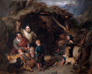 La distillerie de whisky illicite des Highlands, c.1829