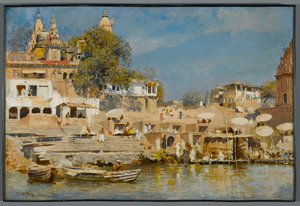 Temples et ghats de baignade à Bénarès, 1883-85 - Edwin Lord Weeks