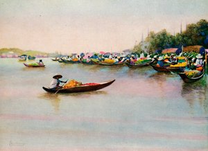 Le marché fluvial, Bangkok - Edwin Norbury