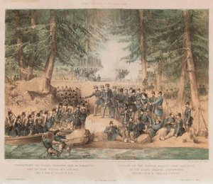 Débarquement des troupes françaises près de Bomarsund dans les îles Aland, 8 août 1854 - Edwin Thomas (after) Dolby
