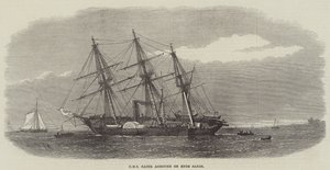 HMS Racer échoué sur les sables de Ryde