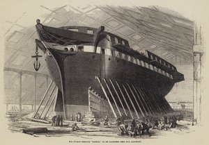La frégate de 50 canons HM Nankin, à lancer aujourd