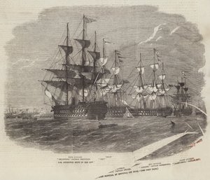 Navires divisionnaires de la flottille de canonnières de Sa Majesté, au mouillage au large de Ryde